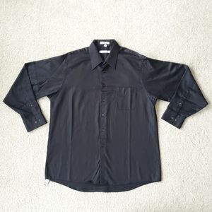 GEOFFREY BEENE Extra Large Black Button Up Dress Shirt